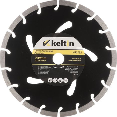Disco diamantado para hormigón 230x22,2x10mm Negro Keltin (25) (1/2)