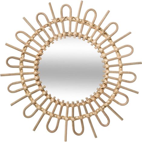 Specchio in rattan soleil d50cm - Atmosphera créateur d'intérieur