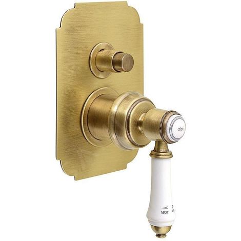 Sapho Vienna - Mitigeur encastré de douche avec corps d'encastrement, 2 sorties, bronze VO042BR (1/2)