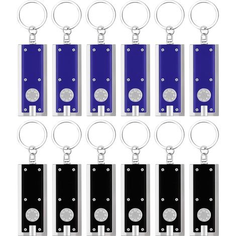 Mini Lampe de Poche Porte-Clés, Lot de 12 Lampe Torche LED Portable, Petite Porte-Clés Torcheen Aluminium,avec 12 Piles AAA, pour Extérieur, Camping, Randonnée, Urgences, Coupure de Courant (1/5)