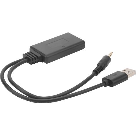 Kabelloser Bluetooth 5.0-Empfänger fürs Auto, Musikplayer, Audioadapter, 3,5-mm-AUX-Anschluss + 5V/12V-USB-Anschluss (1/5)