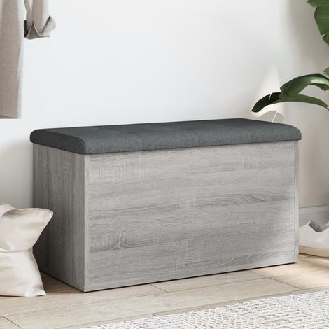 Panca Portaoggetti Grigio Sonoma 82x42x45 cm Legno Multistrato vidaXL