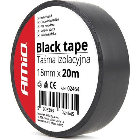 Schwarzes PVC-Isolierband von Scotch, 18 mm x 20 m, amio-02464
