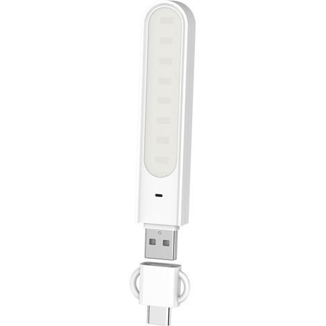 LED USB veilleuse Mini USB lampe à LED-Prise blanche de type C (1/2)