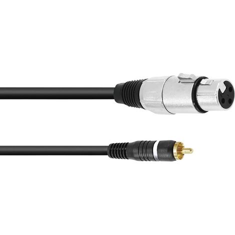 Omnitronic 30224028 XLR Câble adaptateur [1x Cinch-RCA mâle - 1x XLR femelle 3 pôles] 2.00 m noir (1/4)