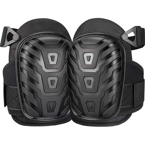 Genouillere Travaux,Genouillères Professionnelles,Heavy Duty Genouillères Rembourrage en Mousse avec Coussin en Gel Confortables et Sangles Réglables pour le travail,Sol,Construction, Gardinage (1/5)