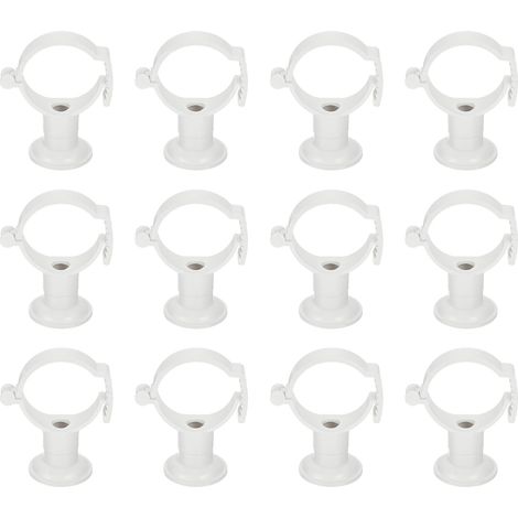 12Pcs Pinces pour Tuyaux en Pvc Avec Base pour des Tubes Blanc (1/5)