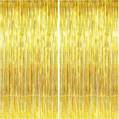 Rideaux à paillettes, lot de 5, rideaux métallisés à paillettes, décoration pour fêtes, mariages, anniversaires, Noël, photobooth, porte, 1 m x 2,5 m