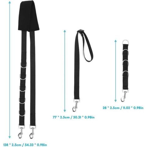BUNTHAUS Sangle de fixation pour table de toilettage - Noir - Réglable, robuste, pour une coupe ou un toilettage en sécurité