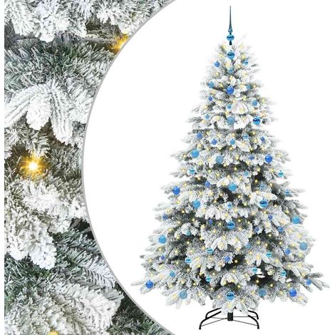Künstlicher Weihnachtsbaum mit 300 LEDs Grün 210 cm PE und PVC vidaXL