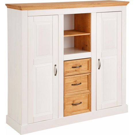 SelmaBuffet avec 2 portes 3 tiroirs en pin (1/5)