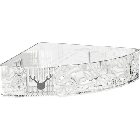 Mensola angolare a parete versatile, moderna, raffinata e salvaspazio, ideale per bagno e cucina. (1/5)