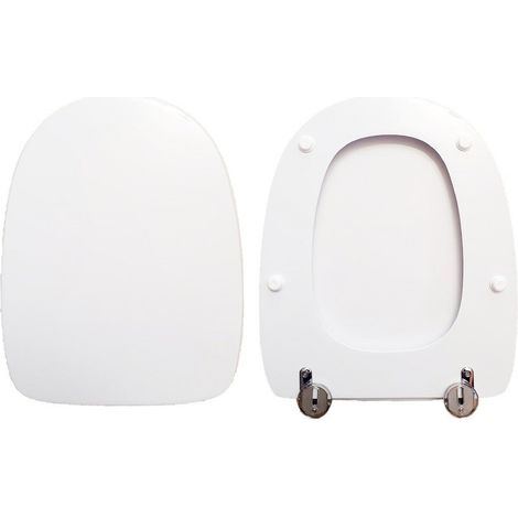Copriwater Stile Pozzi Ginori legno rivestito in resina poliestere bianco (1/4)