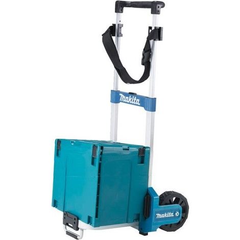 Makita Foldable MakPac Case Trolley Sack Truck with Belt + Deep Makpac 4 Case