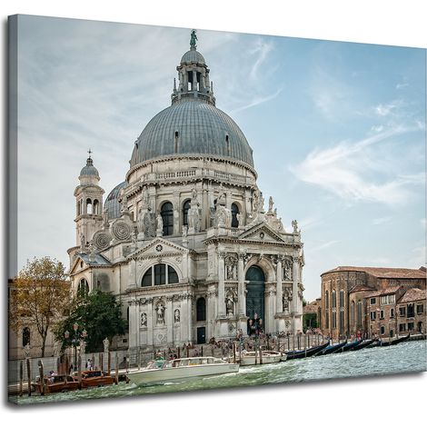 Leinwandgemälde Architektur Bibliothek 100x80 cm Italien Europa Stil Barock