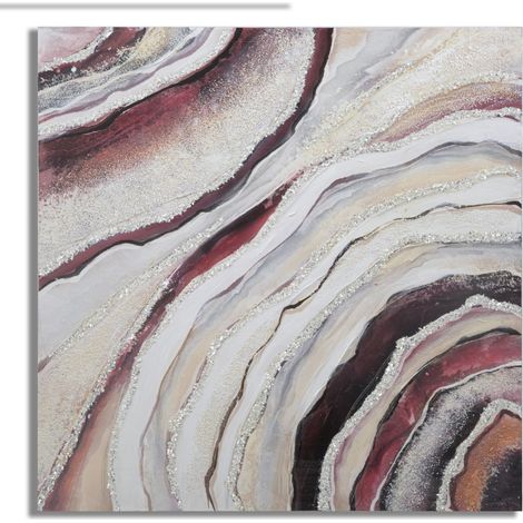 GEMÄLDE AUF ROTER LEINWAND CM 80X2,8X80 (1/5)