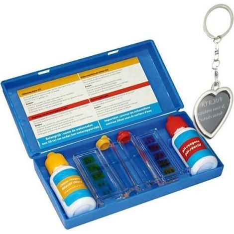 Kit Teste d'eau Piscine - Trousse d'analyse d'eau Piscine - Test Kit Chlore pH Testeur - Kit d'Accessoires Piscine b07395 (1/3)