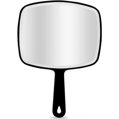 Grand miroir à main, miroir portatif avec poignée, miroir de salon pour coiffeur (1/4)