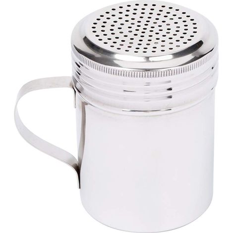 Shaker à épices en acier inoxydable de 283 ml (10 oz) avec poignée, de qualité professionnelle, pour restaurants (1/4)