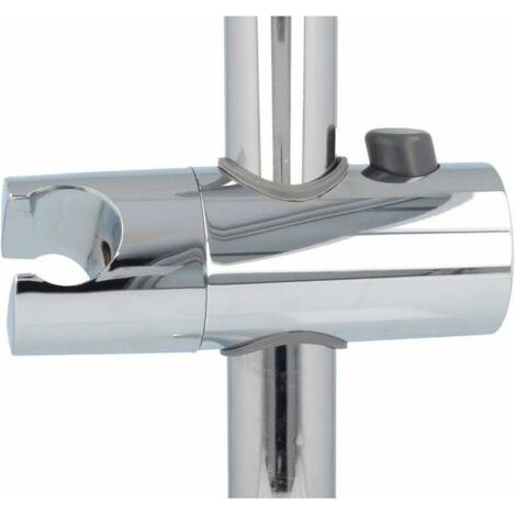 Support douchette coulissant pour barre de douche 22 mm, chromé (1/4)