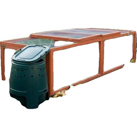 Jaula para conejos, diseño resistente a la intemperie, madera de abeto duradera, color verde militar. (1/2)