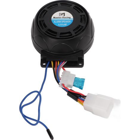 Alarme antivol noire pour moto avec double télécommande et avertisseur sonore 12 V (1/5)