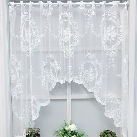 Panneau de rideau blanc court 100150 cm (1/5)