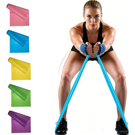 Bande élastique de fitness (1,5 mètre) - Bande de résistance unisexe pour le yoga, le Pilates et le renforcement musculaire (1/5)
