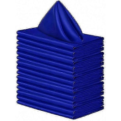 Serviettes de table en polyester 48 x 48 cm pour restaurant, mariage, banquet et dîner - Décoration de table