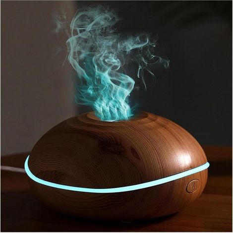 Diffuseur humidificateur - 1, Flamme 200ml 7 couleurs changeantes silencieux arrêt automatique effet bois - Maison (1/5)
