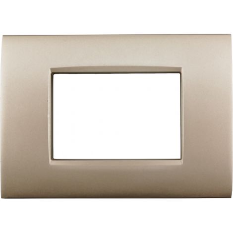 Placca 3 moduli oro satinato per Bticino Living air compatibile  tipo