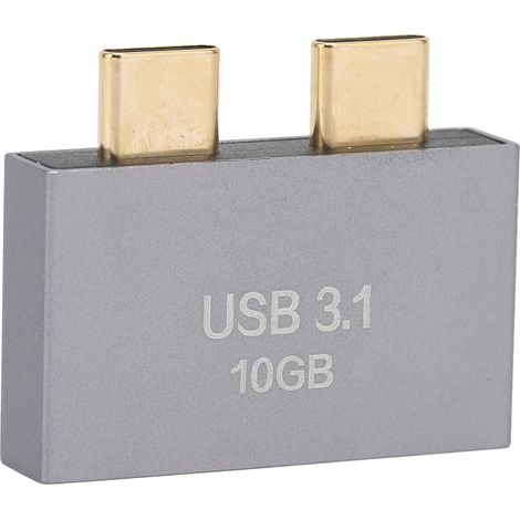 Tragbarer Mini-Dual-USB-Typ-C-Adapter-Hub mit zwei Typ-C-Anschlüssen für MacBooks und Laptops (Typ-C-Stecker auf USB-Buchse) (1/5)