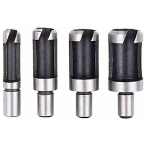 Fraise Bouchonner Bois Lot de 8 Mèche Bouchon Bois Foret Faire Cheville Outil de Coupe pour Faire une Bois Bouchon Cheville Tourillon Goujon Tenon Dowel (1/4)