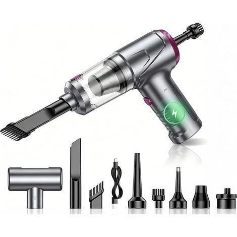 Akku-Elektro-Handstaubsauger: 12000 Pa 4-in-1 LED (1/5)