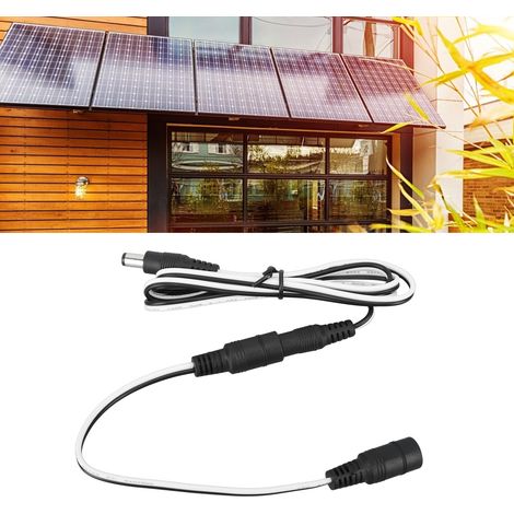 DC-Solarpanel-Verlängerungskabel – ABS-Material – 1 m / 3,3 ft – Stromkabelanschluss für Photovoltaik-LED-Kamera (1/5)