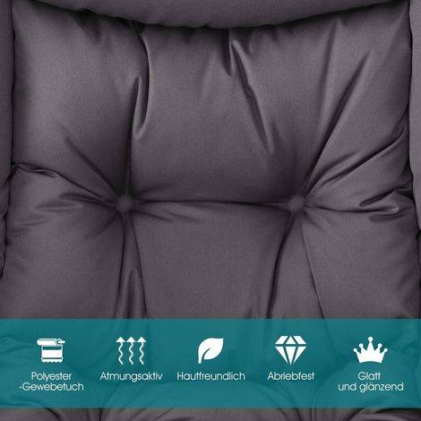 Sillón reclinable moderno con reposabrazos y bolsillo lateral, gris