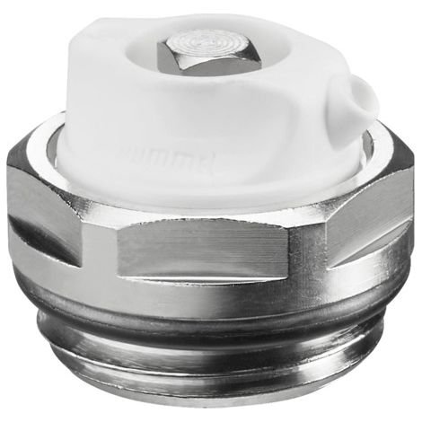 OVENTROP Entlüftungsstopfen G 3/8 AG, PN 10, vernickelt, Wasseraustritt drehbar, selbstdichtend, 1101603 (1/2)