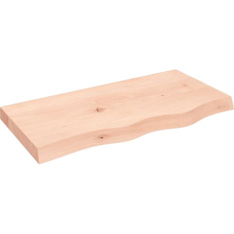 Maison Exclusive - Piano per Tavolo 80x40x(2-6) cm in Rovere Massello Non Trattato