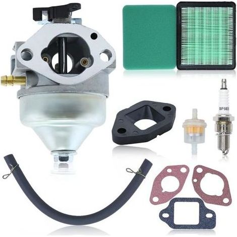 Kit carburateur pour moteur Honda GCV190 et tondeuse à gazon HRB217 HRX217, comprenant carburateur, filtre à air, joints, bougie d'allumage et filtre à carburant (kit d'accessoires 9 en 1). (1/5)