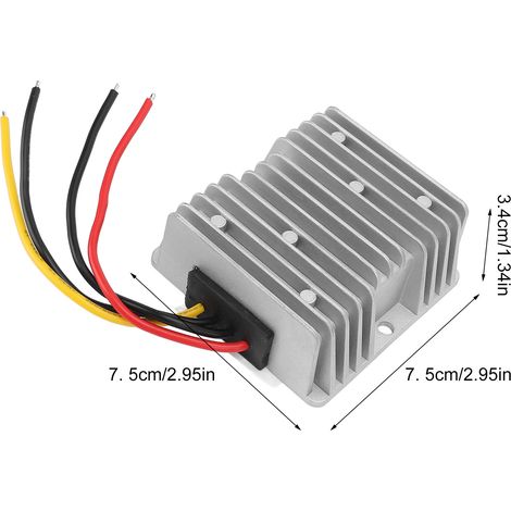 Ortviai Convertisseur DC 48 V 3 A Automatique Abaisseur/Élévateur de Tension avec Boîtier en Aluminium pour Usage Domestique et Industriel (1/4)