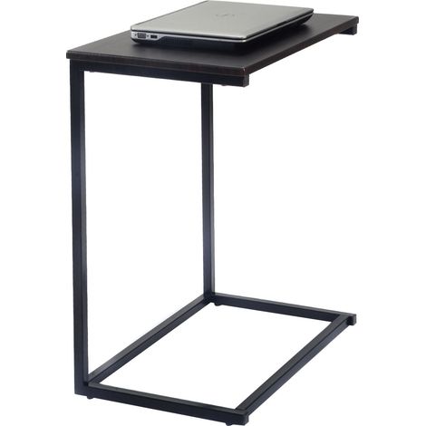 Mesa auxiliar, mesa de centro, mesa portátil para ordenador, PC, forma de U, color natural 200001211
