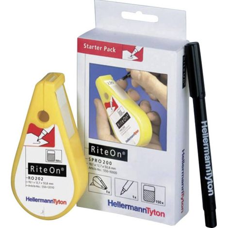 HellermannTyton RiteOn Starter-Pack blanco 150 etiquetas
