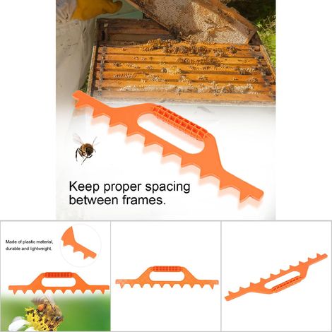 Abstandshalter für Bienenstockrahmen, orange, 9-teilig (1/5)