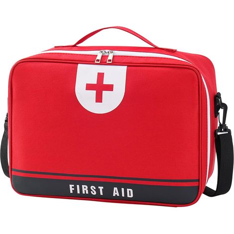 Sac de premiers secours vide, sac à médicaments, organisateur de médicaments vide, étui voyage portable capacité pour la maison, le camping (1/5)
