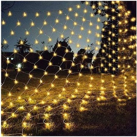 Guirlande Lumineuses Filet,672 LED Filet Lumineux 6M X 4M 8 Modes énergie étanche,Dimmable pour Chambre Noël Mariage Soirée Maison Jardin,Blanc Chaud (1/5)