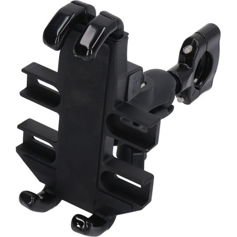 Support telephone moto avec chargeur USB 10-24V et fixateur sur axe fourche pour YZF R1M (1/5)
