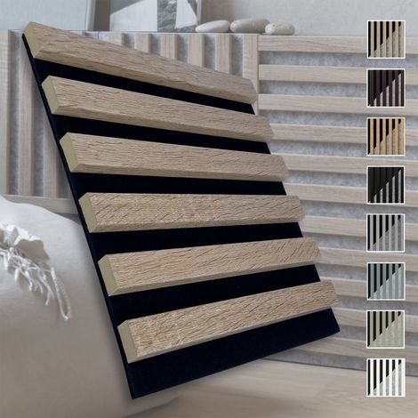 MARBET DESIGN Akustikpaneele Akustikquadrate 30x30cm und 40x40cm Wandverkleidung: Schwarz - Sonoma Eiche, 30x30 cm (1/3)