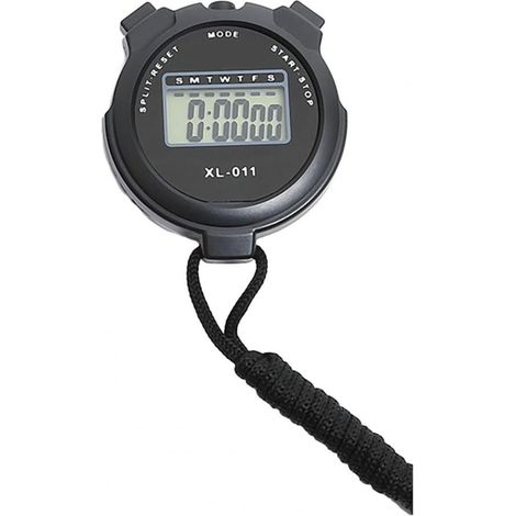 Chronomètre Électronique Étanche, Numérique, Minuterie Silencieuse, Chronographe Alimenté par Batterie, Minuterie De Course(Black) (1/5)