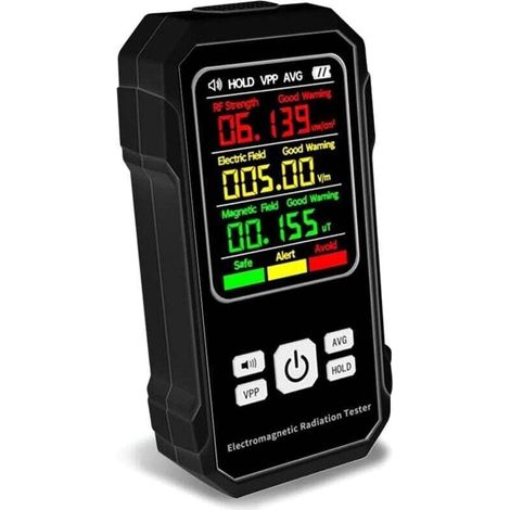 Electromagnetic radiation detector - Electromagnetic field probe - RF signal detection device with audible alarm,