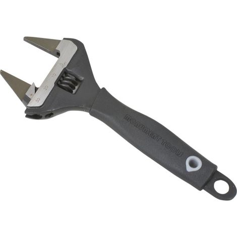 Monument 4140S Thin Jaw Adjustable Wrench, 150mm Capacity, 34mm Jaw Opening